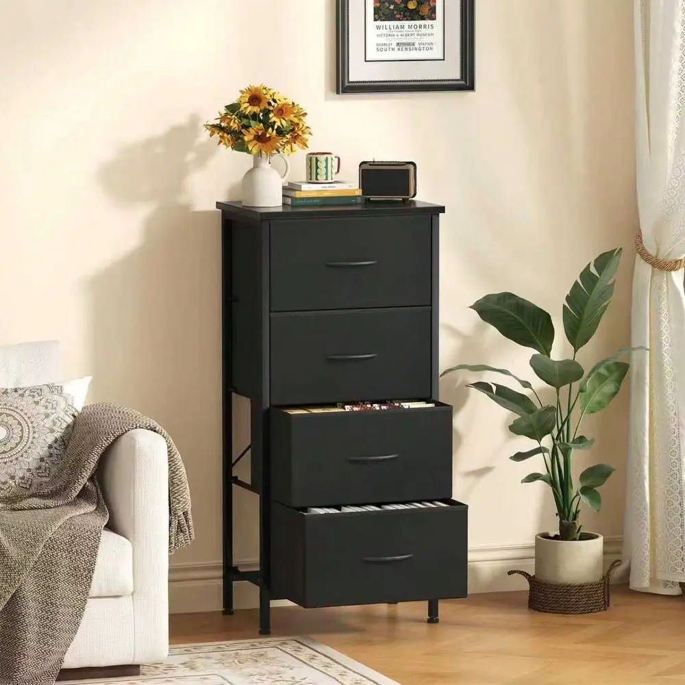 Drawer Fabric Nightstand, Wooden Top Steel Frame Storage Cabinet, Multifunctional Bedside Organizer For Bedroom Entryway Dorm L
Drawer Fabric Nightstand, Wooden Top Steel Frame Storage Cabinet, Multifunctional Bedside Organizer For Bedroom Entryway Dorm L