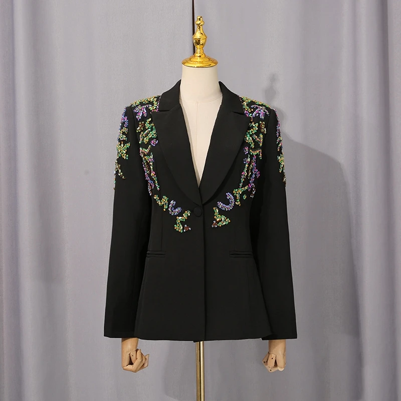 2025 New Celebri High-End Feel Outerwear V-Ne Heavy Embellied Diamond Small Suit European Sle Slim Fit Long Sve
2025 New Celebri High-End Feel Outerwear V-Ne Heavy Embellied Diamond Small Suit European Sle Slim Fit Long Sve