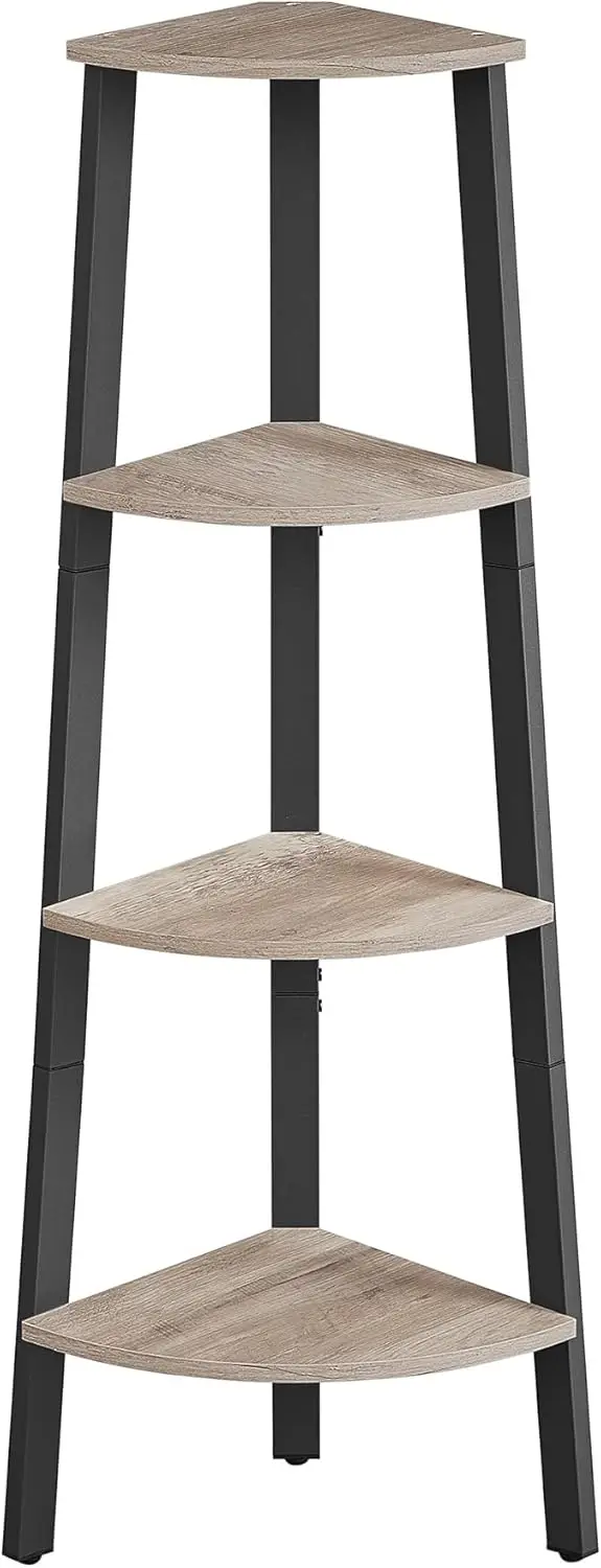 4-уровневая угловая книжная полка, промышленная полка-лестница, подставка для растений для гостиной, офиса, кухни, серый и черный
4-уровневая угловая книжная полка, промышленная полка-лестница, подставка для растений для гостиной, офиса, кухни, серый и черный