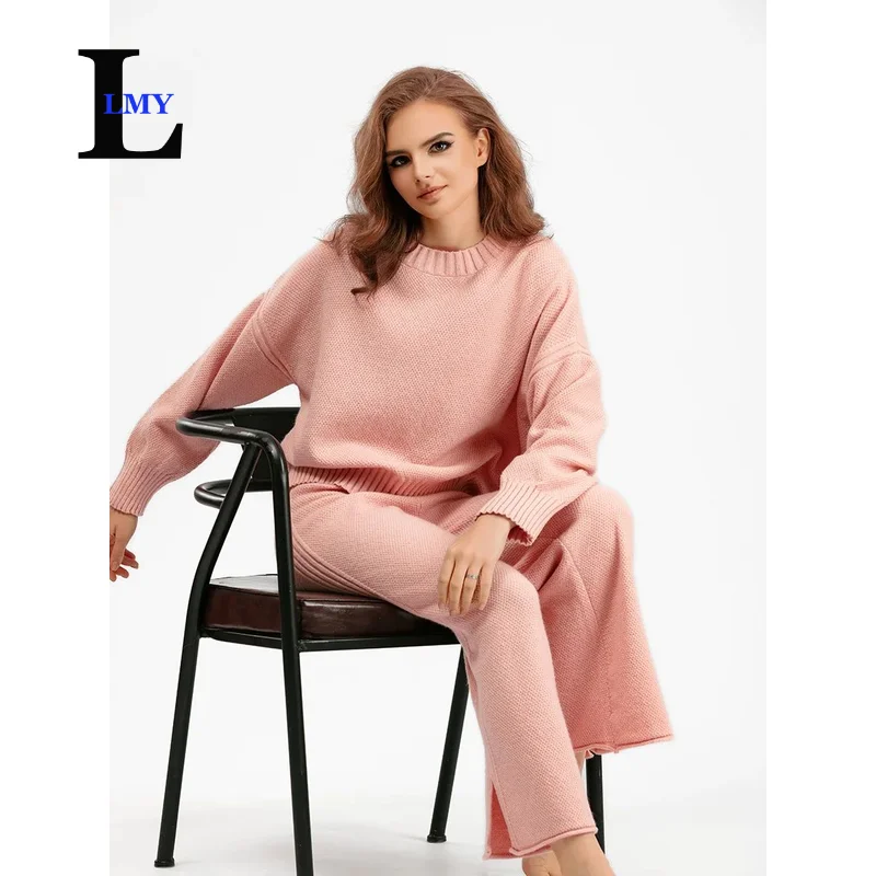 LMY Women's 2 Piece Pant Suits Solid Color Turtleneck Knitted Long Sleeve Set Top And Pants Tracksuit Women Sweater Suit Wide L
LMY Women's 2 Piece Pant Suits Solid Color Turtleneck Knitted Long Sleeve Set Top And Pants Tracksuit Women Sweater Suit Wide L