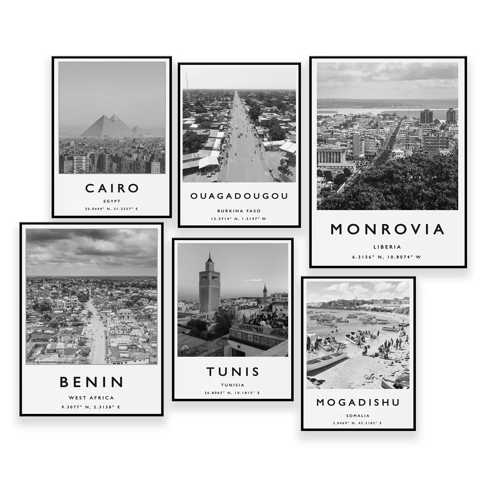 Monrovia ,Cape Town,Addis Ababa,Cairo,Tunis,Kampala,Benin,Ouagadougou,Dar Es Salaam Travel Print, Black & White, Gift
Monrovia ,Cape Town,Addis Ababa,Cairo,Tunis,Kampala,Benin,Ouagadougou,Dar Es Salaam Travel Print, Black & White, Gift
