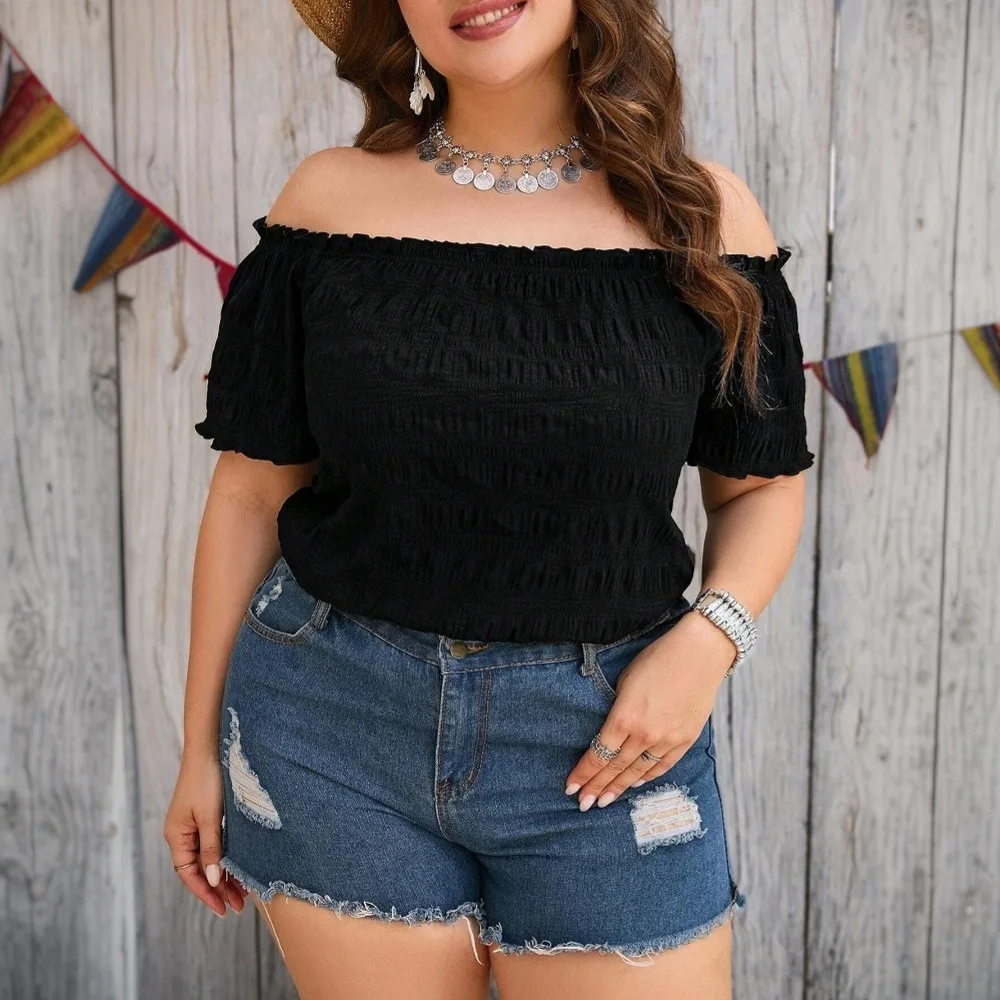 2025 Women's Sweet and Spicy Style Strapless T-shirt Summer New Item Solid Color One Neck Short Top Summer Elegantes Casual Y2k
2025 Women's Sweet and Spicy Style Strapless T-shirt Summer New Item Solid Color One Neck Short Top Summer Elegantes Casual Y2k