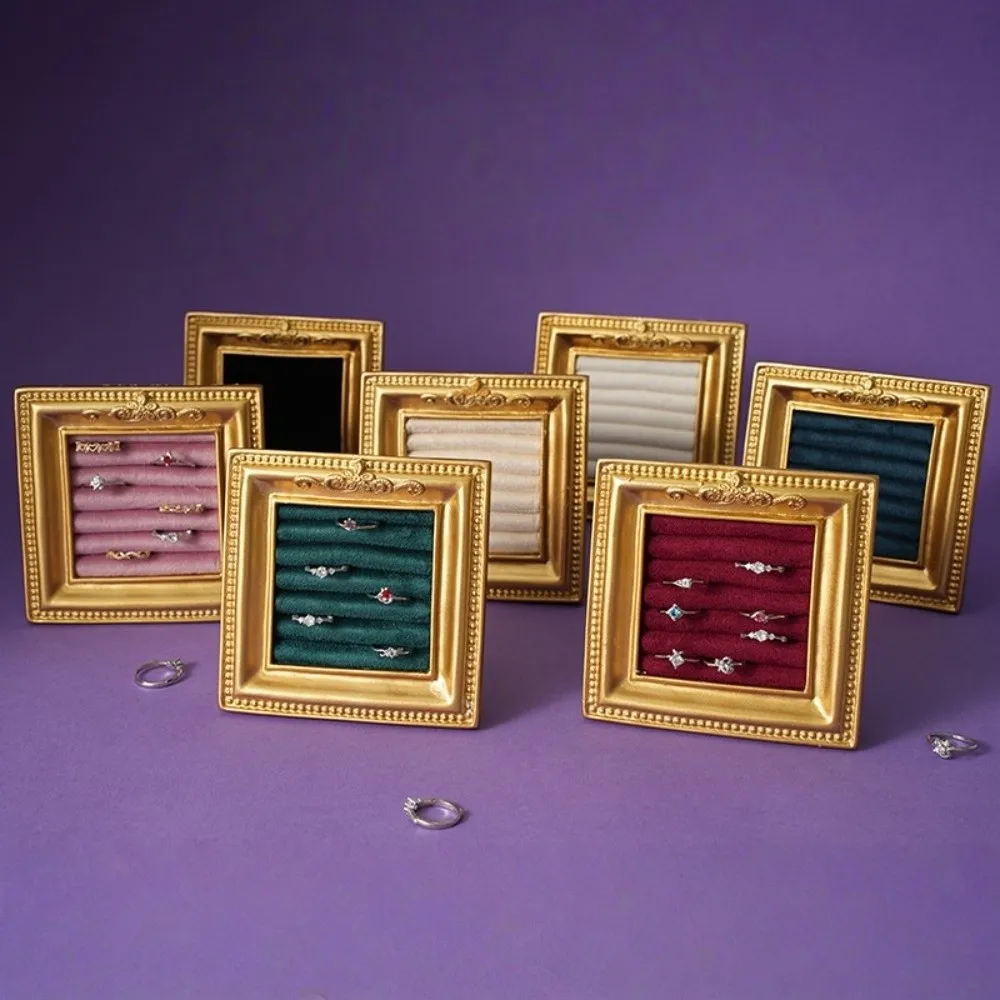 Vintage Gold Ring Display Stand Velvet Organizer Baroque Design Photo Frame Earring Tray Exquisite Ring Holder
Vintage Gold Ring Display Stand Velvet Organizer Baroque Design Photo Frame Earring Tray Exquisite Ring Holder