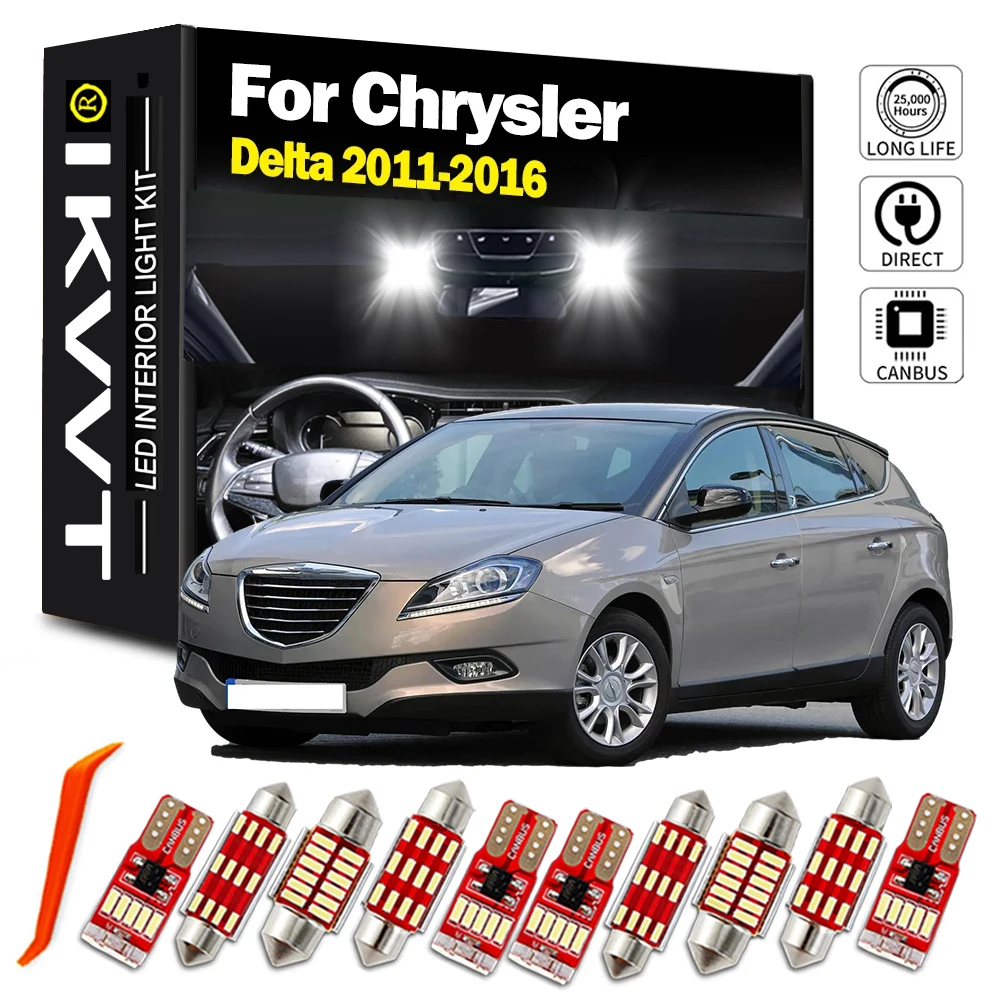 IKVVT 10 шт. Canbus для Chrysler Delta 2011 2012 2013 2014 2015 2016 светодиодные внутренние купольные лампы для карты багажника, комплект автомобильных аксессуаров
IKVVT 10 шт. Canbus для Chrysler Delta 2011 2012 2013 2014 2015 2016 светодиодные внутренние купольные лампы для карты багажника, комплект автомобильных аксессуаров