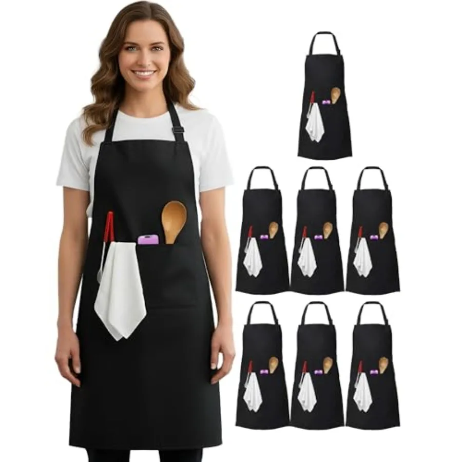 Xeoxarel Chef Apron for Men and Women, 31" x 27" Large with 36" Waist Ties, 2 Pockets, Kitchen Cooking Aprons
Xeoxarel Chef Apron for Men and Women, 31" x 27" Large with 36" Waist Ties, 2 Pockets, Kitchen Cooking Aprons