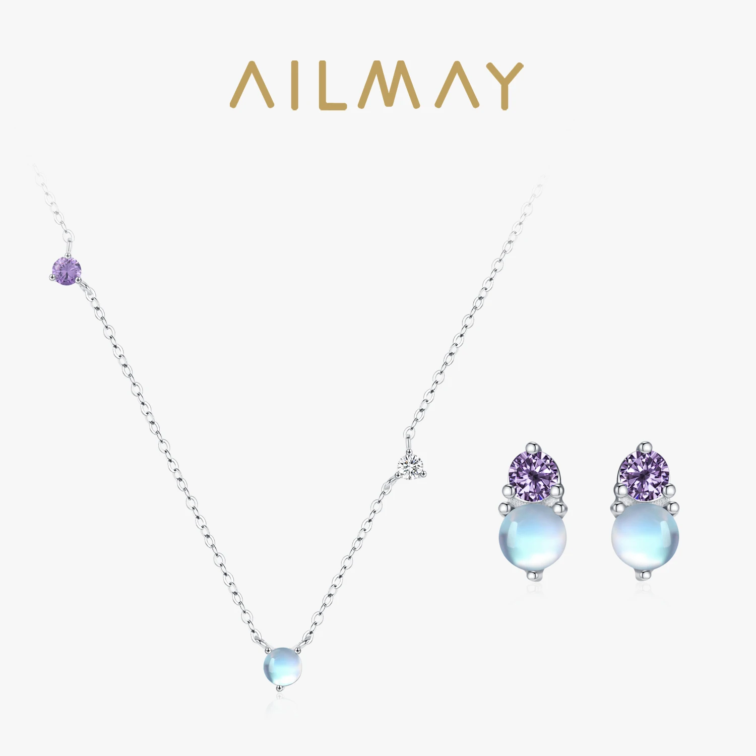 Ailmay Elegant 925 Sterling Silver Moonstone Pendant Necklace Earring Set For Women Holiday Anniversary Jewelry
Ailmay Elegant 925 Sterling Silver Moonstone Pendant Necklace Earring Set For Women Holiday Anniversary Jewelry