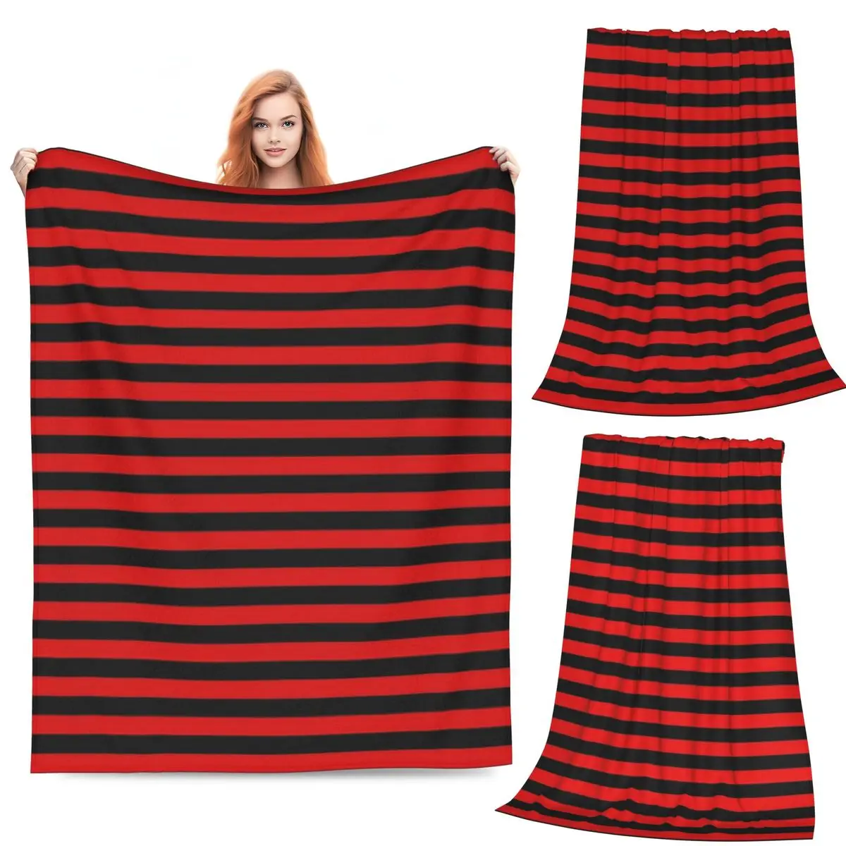 Black And Red Stripes Striped Geometric Lines Blanket Soft Warm Flannel Throw Blanket Cover for Living room Picnic Travel Home
Black And Red Stripes Striped Geometric Lines Blanket Soft Warm Flannel Throw Blanket Cover for Living room Picnic Travel Home