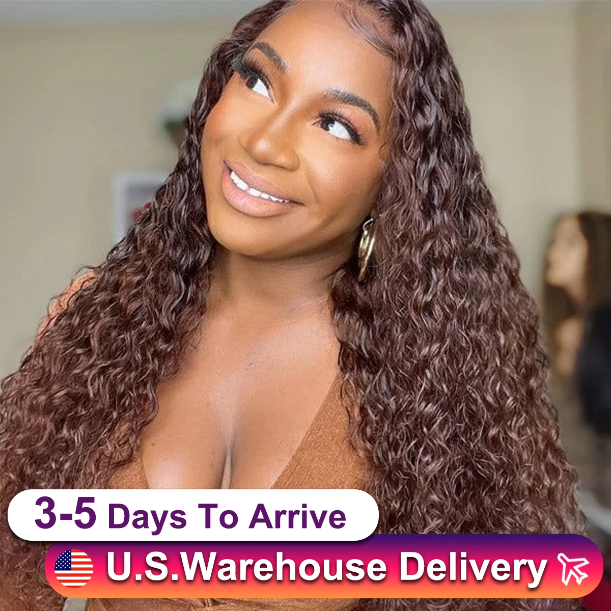 180 Density Curly 13X6 HD Human Hair Lace Front Wig Chocolate Brown 30 Inch Colored Deep Wave 13x4 Lace Frontal Wigs For Women
180 Density Curly 13X6 HD Human Hair Lace Front Wig Chocolate Brown 30 Inch Colored Deep Wave 13x4 Lace Frontal Wigs For Women