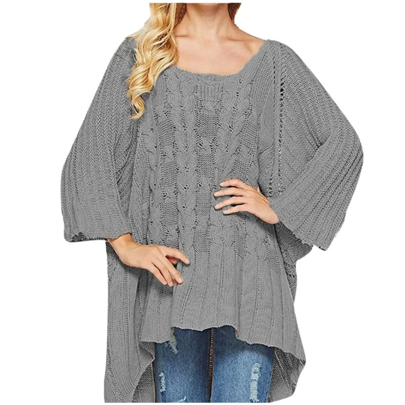 Oversized Batwing Knitted Sweater 2023 Autumn Winter Clothes Tops for Women New Oversized Sweaters Loose Vintage Pullover
Oversized Batwing Knitted Sweater 2023 Autumn Winter Clothes Tops for Women New Oversized Sweaters Loose Vintage Pullover