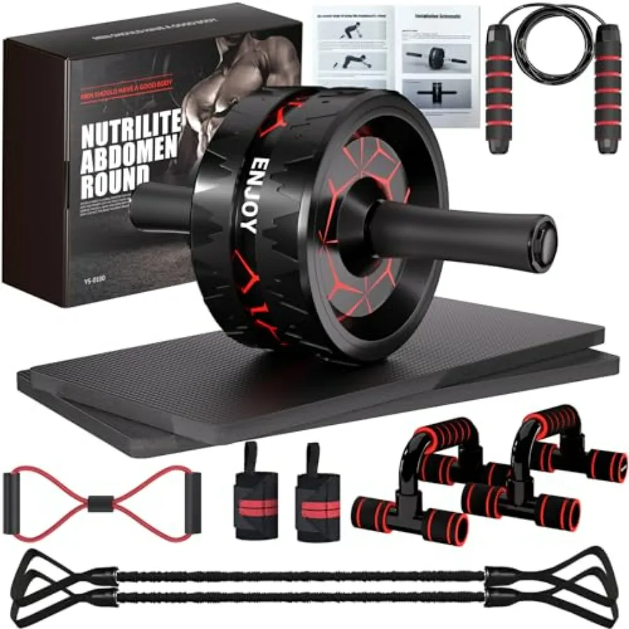 Ab Roller Wheel, Ab Exercise Wheels Kit with Ab Roller, Resistance Bands, Knee Mat, Jump Rope, Push-Up Bar
Ab Roller Wheel, Ab Exercise Wheels Kit with Ab Roller, Resistance Bands, Knee Mat, Jump Rope, Push-Up Bar