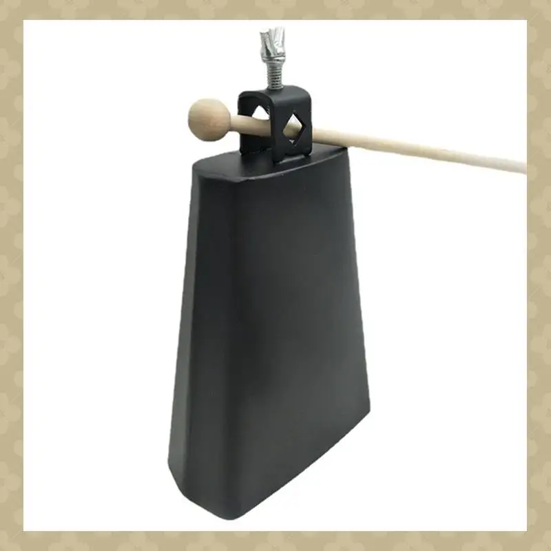 ABST 2 X 8 Inch, Manual Percussion Cowbell With Wooden Sticks For Drum Set, Sports, Home, Farm, Black
ABST 2 X 8 Inch, Manual Percussion Cowbell With Wooden Sticks For Drum Set, Sports, Home, Farm, Black