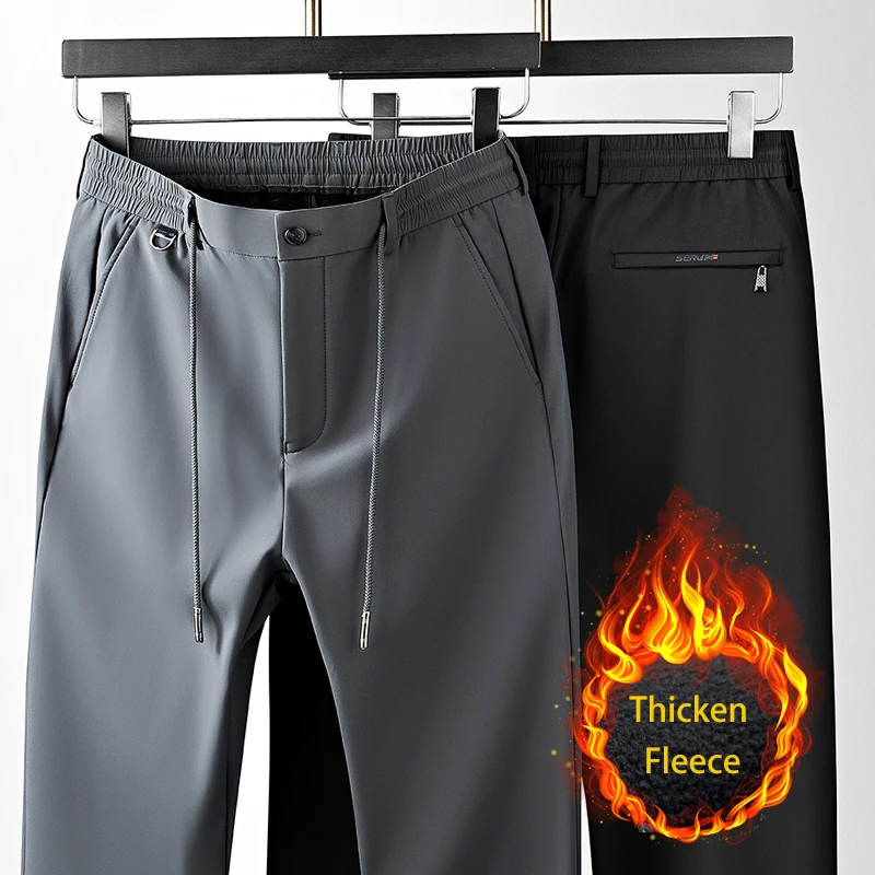 BROWON Brand 2025 Winter Pants Men Warm Fleece Black Elastic Waist Smooth Anti Wrinkle Sport Hiking Trouser Men New in Pants
BROWON Brand 2025 Winter Pants Men Warm Fleece Black Elastic Waist Smooth Anti Wrinkle Sport Hiking Trouser Men New in Pants