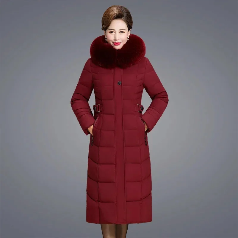 Winter Jacket for Women Overcoat Hooded Fur Collar 2024 New Thick Warm Long Parka High Quality Middle-aged Women's Padded Coat
Winter Jacket for Women Overcoat Hooded Fur Collar 2024 New Thick Warm Long Parka High Quality Middle-aged Women's Padded Coat