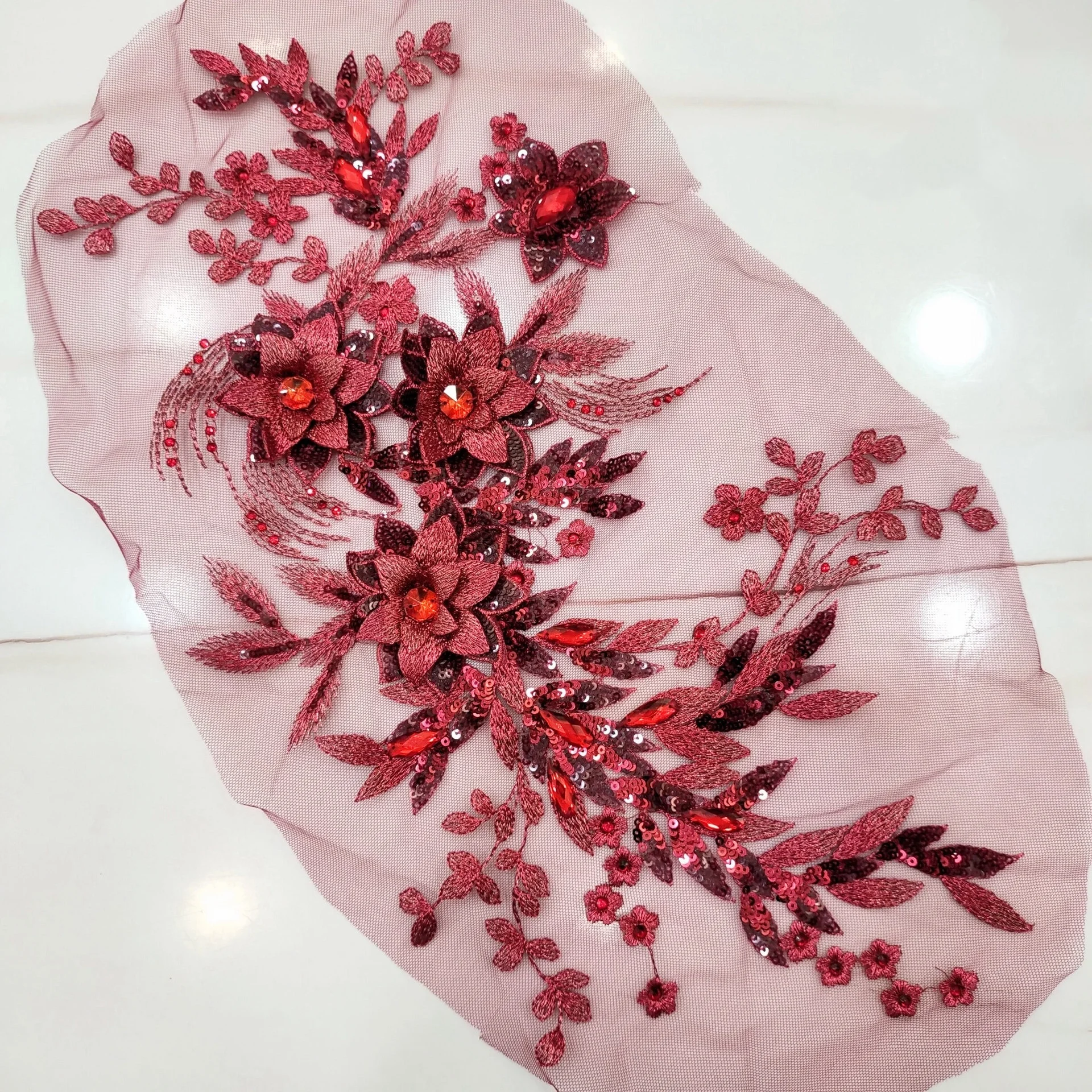 Embroidered Patches for Craft Decor Fabric Multicolor Hand-Sewn Bead Lace 3D Floral Embroidery DIY Tulle Applique Trim
Embroidered Patches for Craft Decor Fabric Multicolor Hand-Sewn Bead Lace 3D Floral Embroidery DIY Tulle Applique Trim