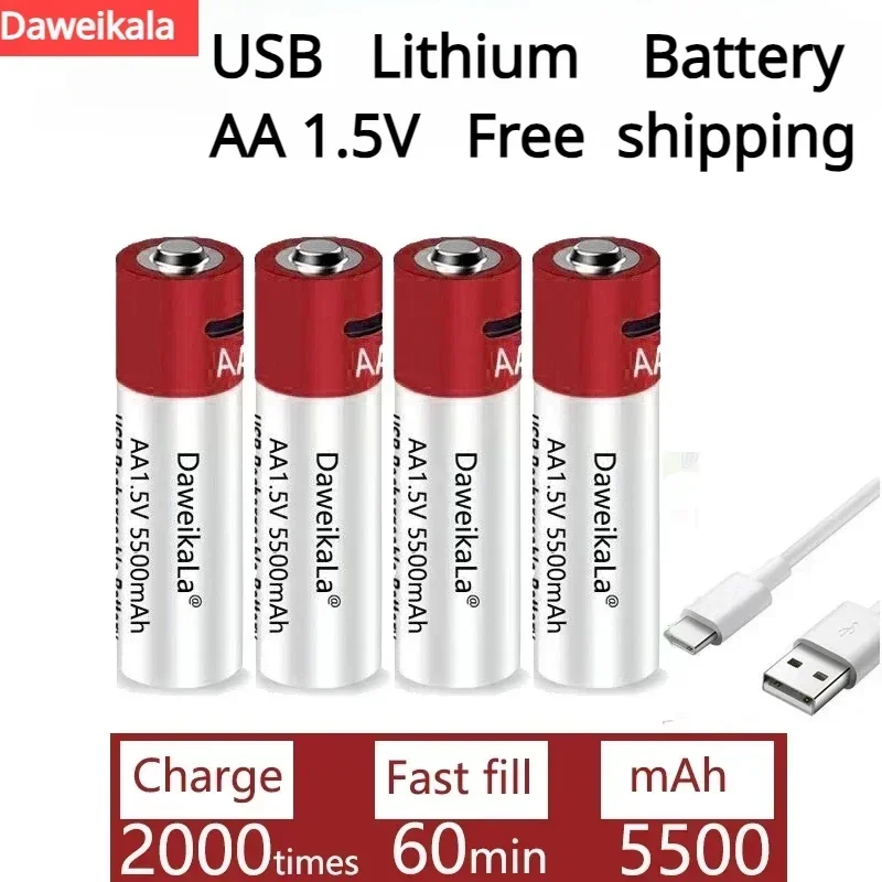 Новая литий-ионная аккумуляторная батарея AA USB 1,5 В AA 5500 мАч / литий-ионная батарея Часы для игрушек MP3-плеер Термометр Клавиатура + кабель
Новая литий-ионная аккумуляторная батарея AA USB 1,5 В AA 5500 мАч / литий-ионная батарея Часы для игрушек MP3-плеер Термометр Клавиатура + кабель