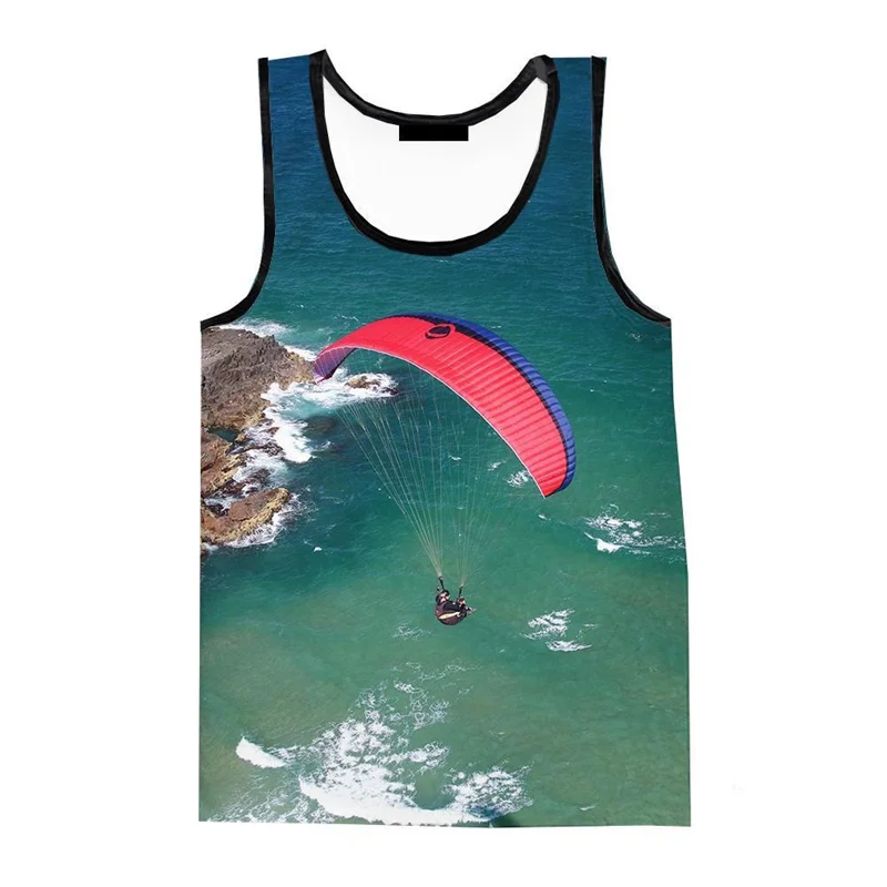 3D Print Paragliding Tank Top For Men Summer Fashion Casual Sleeveless T-shirt Harajuku Streetwear Sports Plus Size Vest Tops
3D Print Paragliding Tank Top For Men Summer Fashion Casual Sleeveless T-shirt Harajuku Streetwear Sports Plus Size Vest Tops