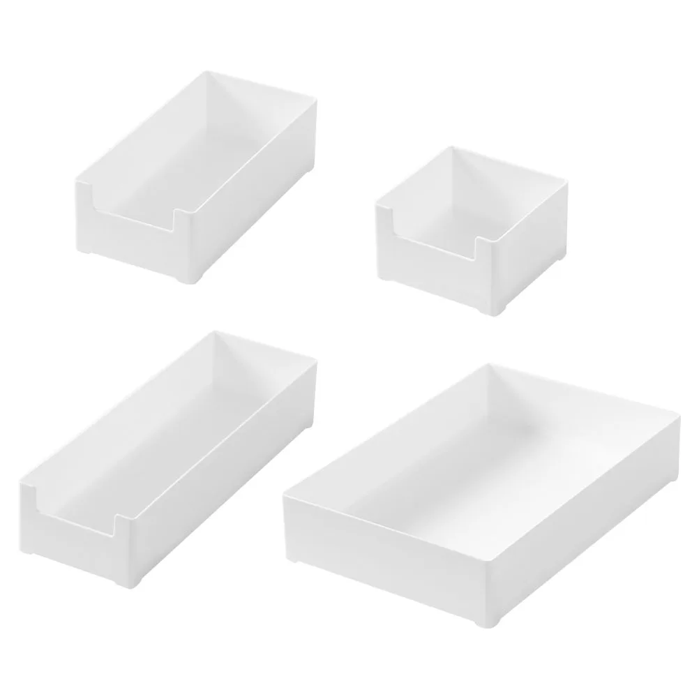 4Pcs Plastic Drawer Organizers Storage Boxes Dresser Organizers Vanity Desk Accessories Bathroom Office Bedroom
4Pcs Plastic Drawer Organizers Storage Boxes Dresser Organizers Vanity Desk Accessories Bathroom Office Bedroom