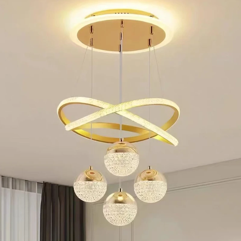 European Luxurious Style Iron Pendant Lights for Living Room Spiral Staircase Interior Room Decorating Surface Mounted Fixtures
European Luxurious Style Iron Pendant Lights for Living Room Spiral Staircase Interior Room Decorating Surface Mounted Fixtures
