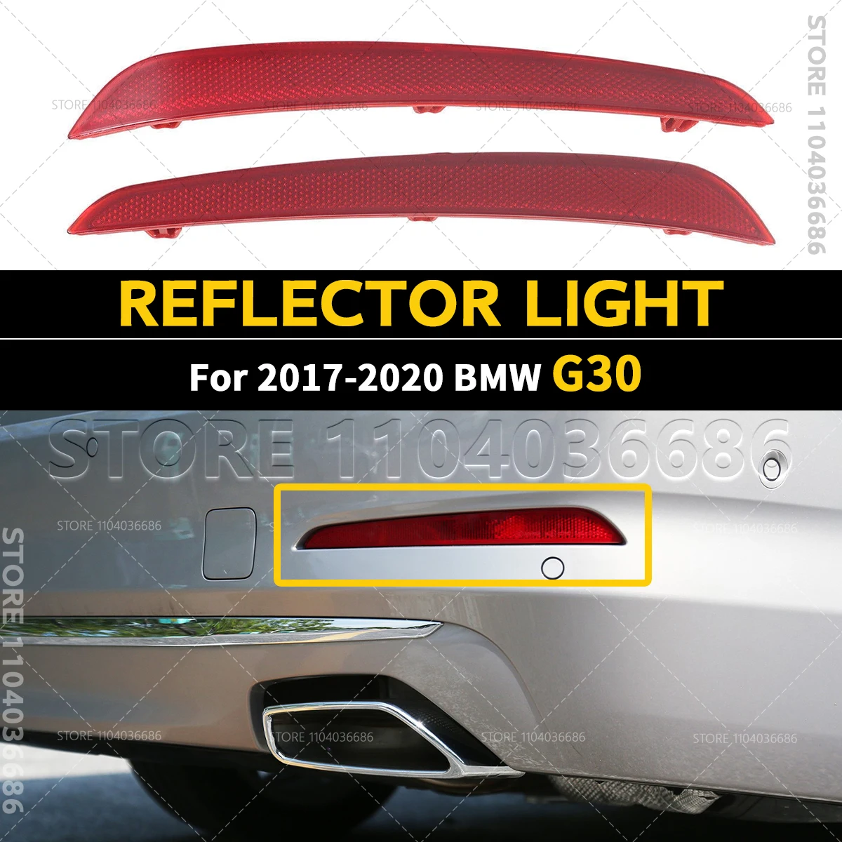Для BMW 530e 530e 530eX 530i 530iX 540dX 540i 540iX M550iX G30 отражатель заднего бампера 2017-2020 63147388765 63147388766 
Для BMW 530e 530e 530eX 530i 530iX 540dX 540i 540iX M550iX G30 отражатель заднего бампера 2017-2020 63147388765 63147388766