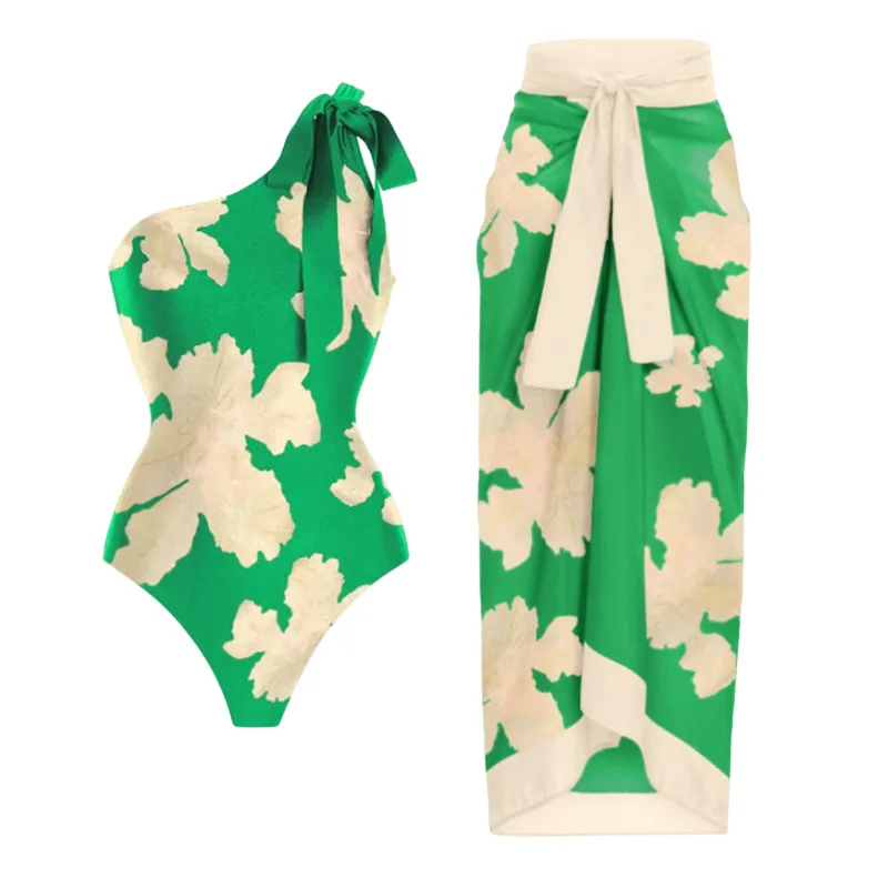 2025 Women one-shoulder One Piece Swimsuit With Dress Sexy Floral Swimwear Bathing Suit Summer Beachwear Ruffle Swimming Suit
2025 Women one-shoulder One Piece Swimsuit With Dress Sexy Floral Swimwear Bathing Suit Summer Beachwear Ruffle Swimming Suit