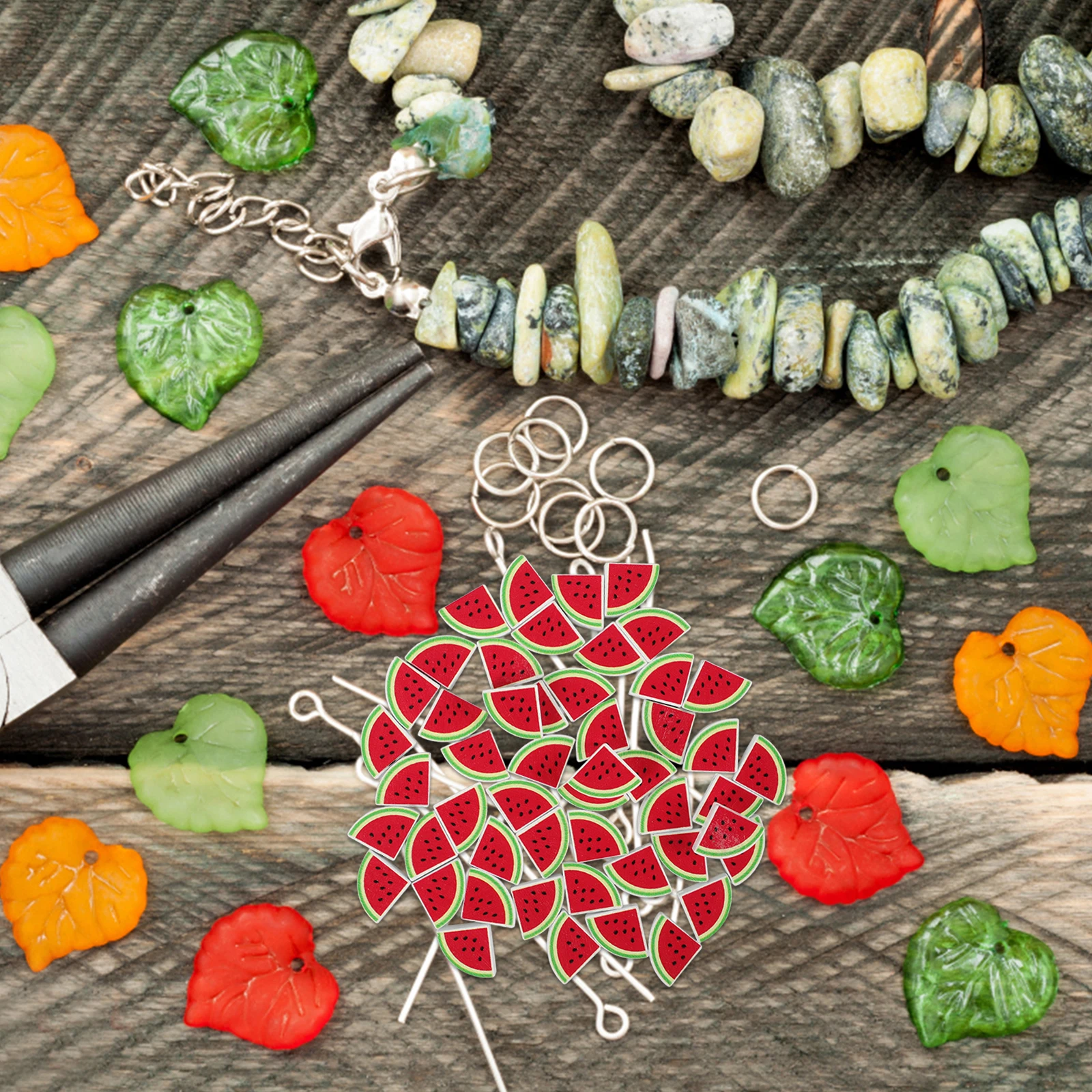 50Pcs Colorful Watermelon Beads Diy Wood Loose Beads Decorations For Handmade Crafts And Jewelry Making
50Pcs Colorful Watermelon Beads Diy Wood Loose Beads Decorations For Handmade Crafts And Jewelry Making