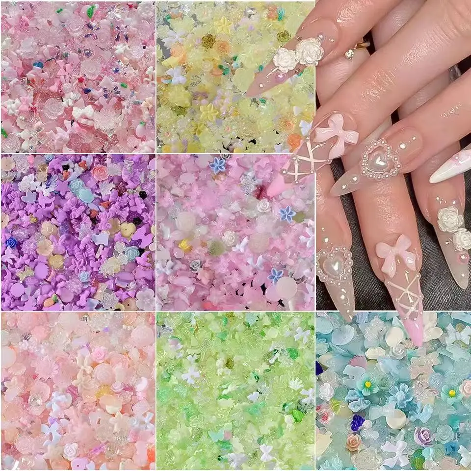 50g Pink Mixed Love Bow Flower Nail Accessories Multi Color Nail Decoration Accessories Material Pack
50g Pink Mixed Love Bow Flower Nail Accessories Multi Color Nail Decoration Accessories Material Pack