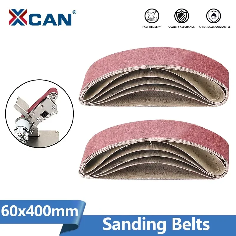 XCAN 5pcs Sanding Belts 60x400mm 40/60/80/120 Grit Aluminum Oxide Abrasive Bands for Wood Metal Grinding Polishing Abrasive Tool
XCAN 5pcs Sanding Belts 60x400mm 40/60/80/120 Grit Aluminum Oxide Abrasive Bands for Wood Metal Grinding Polishing Abrasive Tool