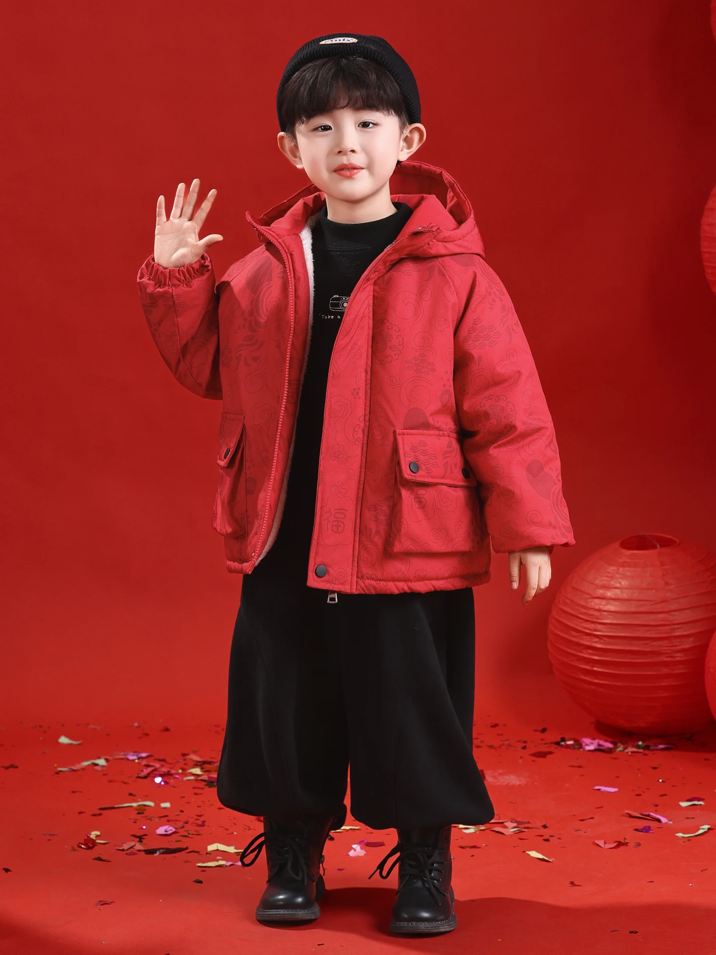 Утепленная флисовая парка для мальчиков: теплая зимняя одежда для новогодних поездок, с капюшоном, длинными рукавами, на молнии
Утепленная флисовая парка для мальчиков: теплая зимняя одежда для новогодних поездок, с капюшоном, длинными рукавами, на молнии