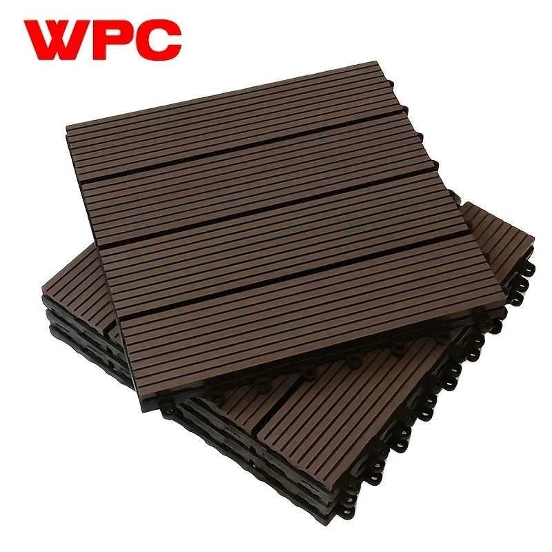 WPC Wood-plastic Composite Interlocking Floor Tiles, 22mm Thick, 300*300mm Wide, For Outdoor Gardens And Pools, Snap-fit Assembly, 11pcs Per Box, 10.76 Square Feet Per Box, 1 Square Meter
WPC Wood-plastic Composite Interlocking Floor Tiles, 22mm Thick, 300*300mm Wide, For Outdoor Gardens And Pools, Snap-fit Assembly, 11pcs Per Box, 10.76 Square Feet Per Box, 1 Square Meter
