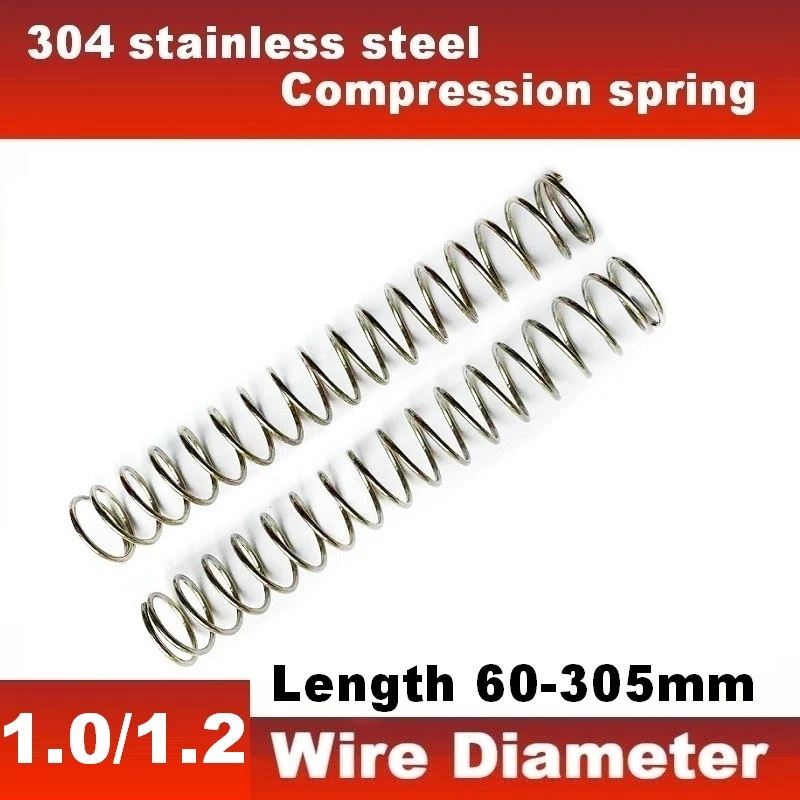 304 stainless steel compression spring,Shock-absorbing compression spring WireDia1.0/1.2mm,Length60-305mm
304 stainless steel compression spring,Shock-absorbing compression spring WireDia1.0/1.2mm,Length60-305mm