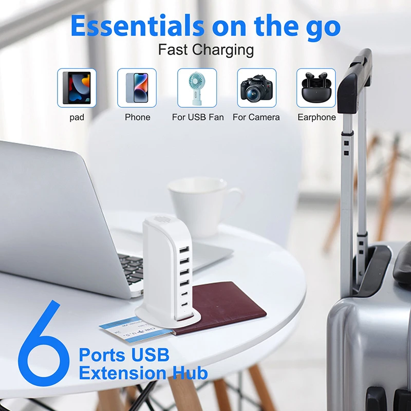 【Fast Ship】30W 6Ports Multi High-Power USB Type-c PD Plug Wall Charger Station Compatible with Smartphones Tablets etc
【Fast Ship】30W 6Ports Multi High-Power USB Type-c PD Plug Wall Charger Station Compatible with Smartphones Tablets etc