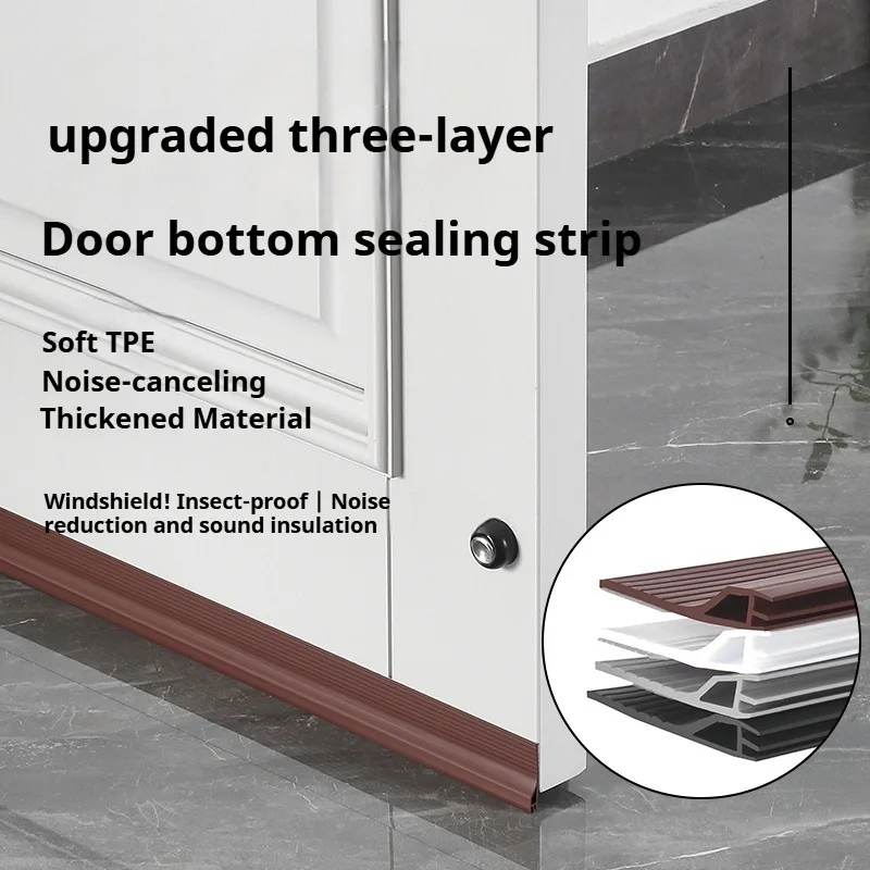 1M TPE Door Bottom Gap Sealing Strip Self-adhesive 3-layer Windproof Anti-Cold Noise Reduction Wearproof Window Weather Strip
1M TPE Door Bottom Gap Sealing Strip Self-adhesive 3-layer Windproof Anti-Cold Noise Reduction Wearproof Window Weather Strip