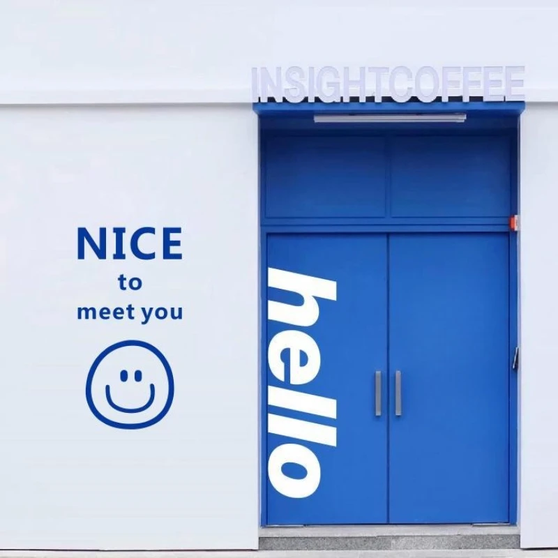 Nice To Meet You English Word Large Wallpaper Stickers Window Glass Door Stickers Anti Collision Clothing Store Smiling Decor
Nice To Meet You English Word Large Wallpaper Stickers Window Glass Door Stickers Anti Collision Clothing Store Smiling Decor