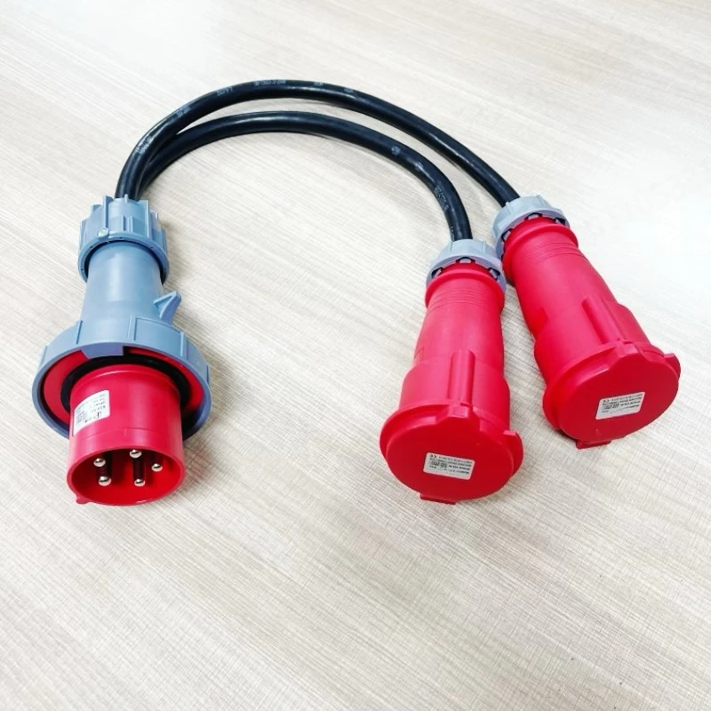63A or 32A cm two 32A female, one point two power cord, power box power cord 63A aviation plug
63A or 32A cm two 32A female, one point two power cord, power box power cord 63A aviation plug