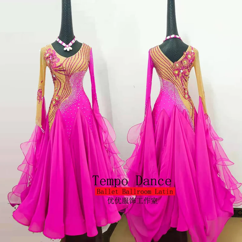 US10 Custom Women Modern Dance Competition Costume New Big Hem Diamond Dress Tango Waltz Ballroom Dancing Performance Stage Wear
US10 Custom Women Modern Dance Competition Costume New Big Hem Diamond Dress Tango Waltz Ballroom Dancing Performance Stage Wear