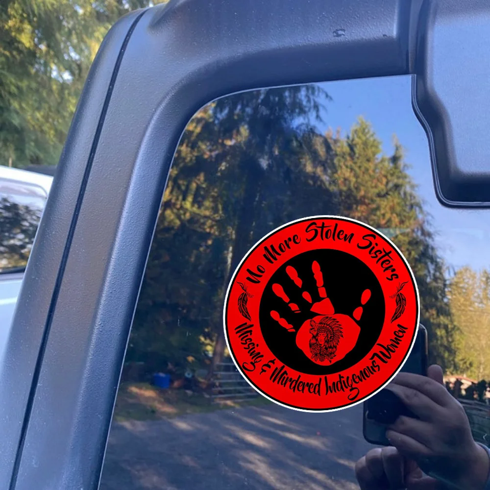 (3pcs) MMIW No More Stolen Sisters Missing Murdered Native Stickers, Female Hand No More Stolen Die-Cut Vinyl Stickers
(3pcs) MMIW No More Stolen Sisters Missing Murdered Native Stickers, Female Hand No More Stolen Die-Cut Vinyl Stickers
