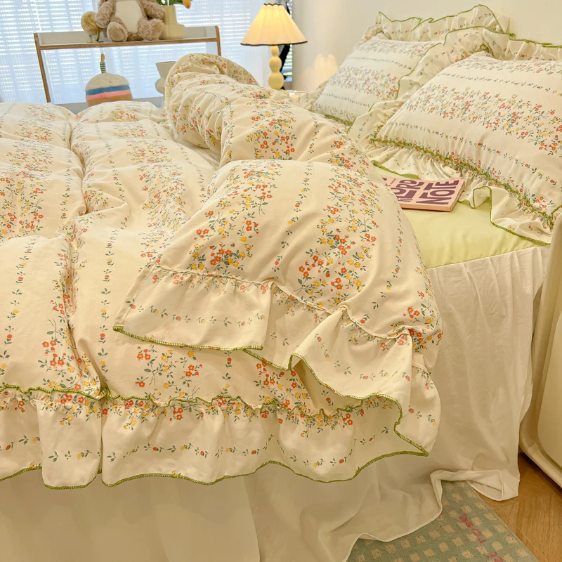 Ins Комплект постельного белья принцессы с цветочными рюшами и кружевом, комплект простыней, романтический комплект постельного белья размера Twin King Size, домашний декор, пододеяльник, комплект постельного белья
Ins Комплект постельного белья принцессы с цветочными рюшами и кружевом, комплект простыней, романтический комплект постельного белья размера Twin King Size, домашний декор, пододеяльник, комплект постельного белья