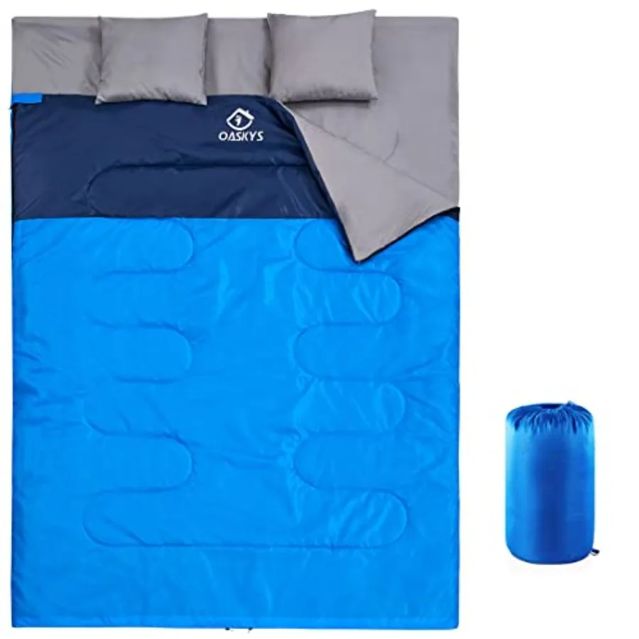 Double Sleeping Bag for Adults with 2 Pillows - Queen Size XL Waterproof Sleeping Bag for All Season Camping Hiking Backpacking
Double Sleeping Bag for Adults with 2 Pillows - Queen Size XL Waterproof Sleeping Bag for All Season Camping Hiking Backpacking