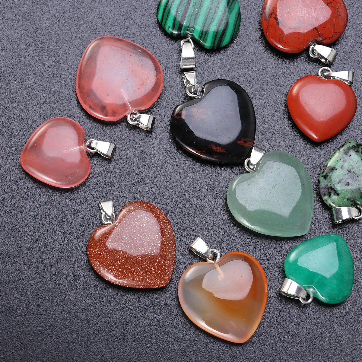 20Pcs Natural Stone Heart Pendant Alloy Charm Unique Design DIY Necklace Bracelet Jewelry Accessories for Women
20Pcs Natural Stone Heart Pendant Alloy Charm Unique Design DIY Necklace Bracelet Jewelry Accessories for Women