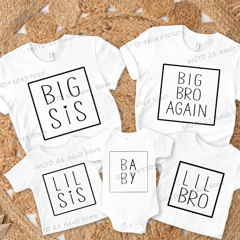 Baby Girls Boys Shirt and Romper Sibling Shirts for 5 Sister Brother Baby Matching Outfits Baby Announcement Sibling T-shirt Set
Baby Girls Boys Shirt and Romper Sibling Shirts for 5 Sister Brother Baby Matching Outfits Baby Announcement Sibling T-shirt Set