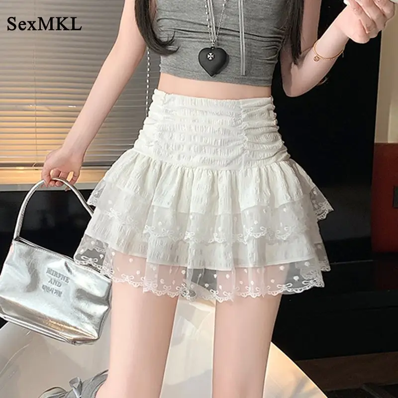 Женские черные шорты, мини-юбки, летняя кружевная лоскутная юбка Kawaii с высокой талией, корейская модная одежда, женская винтажная белая юбка
Женские черные шорты, мини-юбки, летняя кружевная лоскутная юбка Kawaii с высокой талией, корейская модная одежда, женская винтажная белая юбка