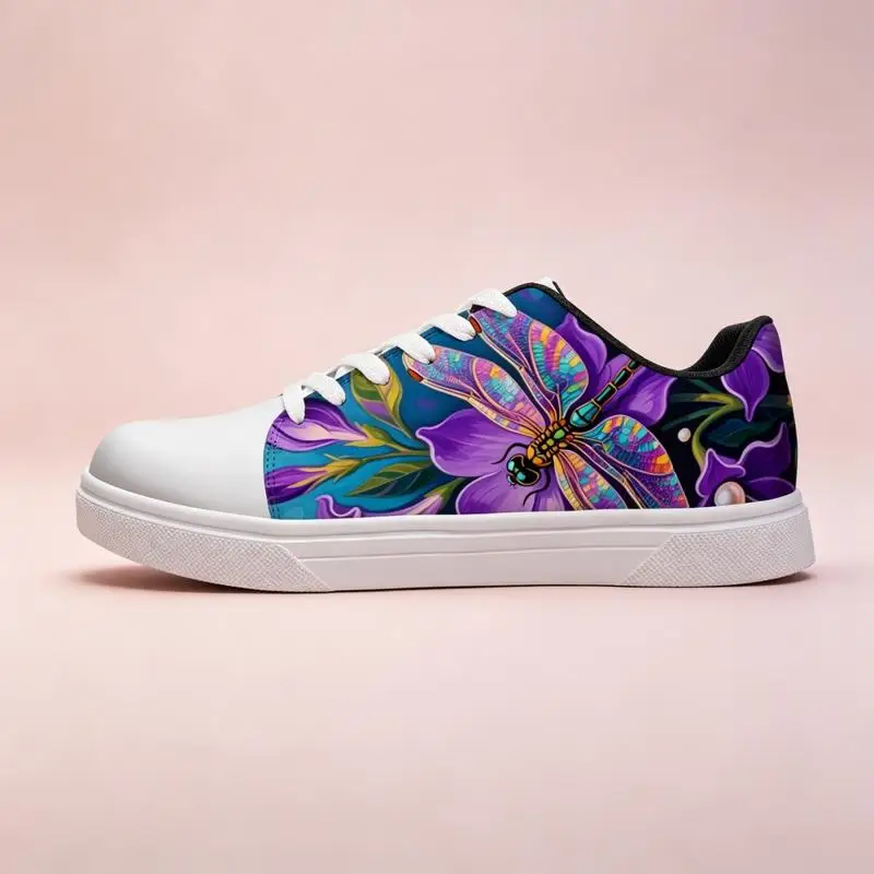 Ladies Men's Road Running Shoes,White sneakers with printed designs,Dragonfly and Flower Art Design,Various sizes available,Ligh
Ladies Men's Road Running Shoes,White sneakers with printed designs,Dragonfly and Flower Art Design,Various sizes available,Ligh