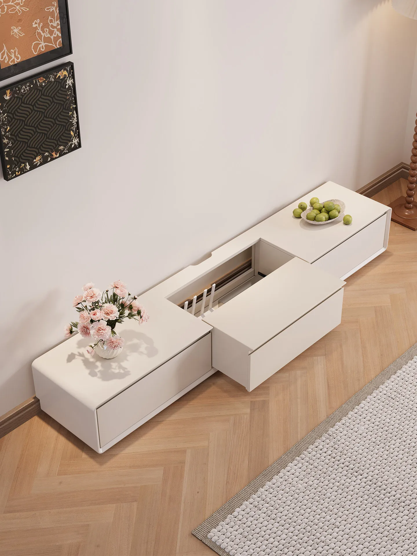PYJ cream wind pull type modern simple living room home floor TV cabinet
PYJ cream wind pull type modern simple living room home floor TV cabinet