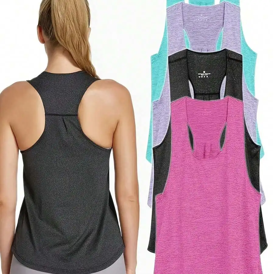 4-Pack Womens Sleeveless Tank Tops High Stretch Scoop Neck Solid Color For Fitness Yoga Running
4-Pack Womens Sleeveless Tank Tops High Stretch Scoop Neck Solid Color For Fitness Yoga Running
