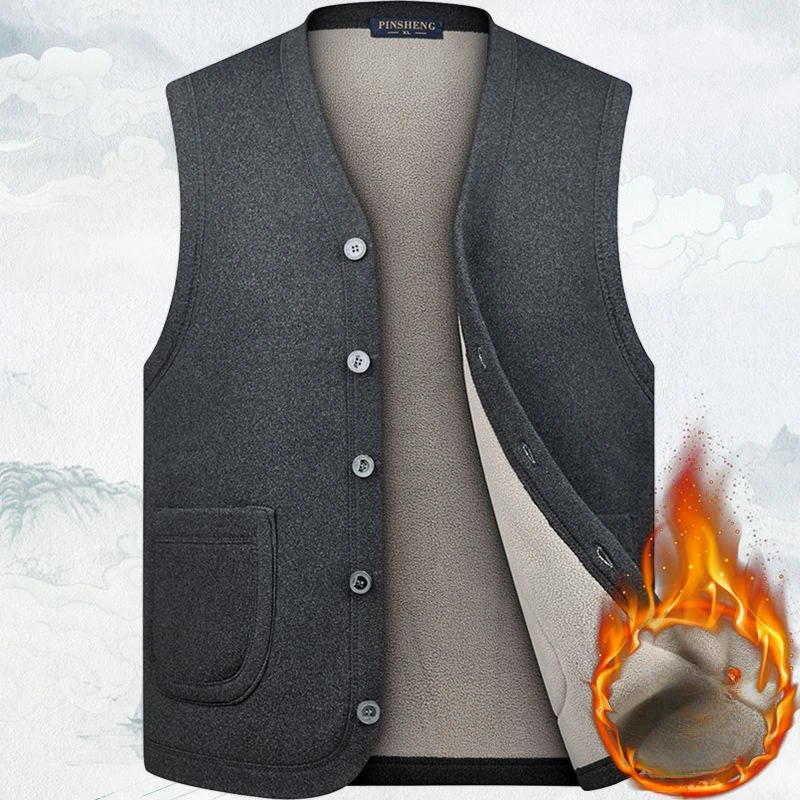 2024 Men Autumn Winter New Fashion V-neck Cashmere Vest Male Casual Sleeveless Jacket Men Thick Warm Fleece Vest Coats D622
2024 Men Autumn Winter New Fashion V-neck Cashmere Vest Male Casual Sleeveless Jacket Men Thick Warm Fleece Vest Coats D622