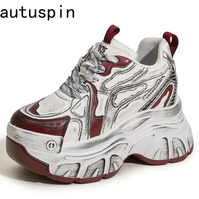 AUTUSPIN Winter Increased Height Sneakers for Women Outdoor Daily Casual Genuine Leather Shoes High Platform Chunky Woman Shoe
AUTUSPIN Winter Increased Height Sneakers for Women Outdoor Daily Casual Genuine Leather Shoes High Platform Chunky Woman Shoe