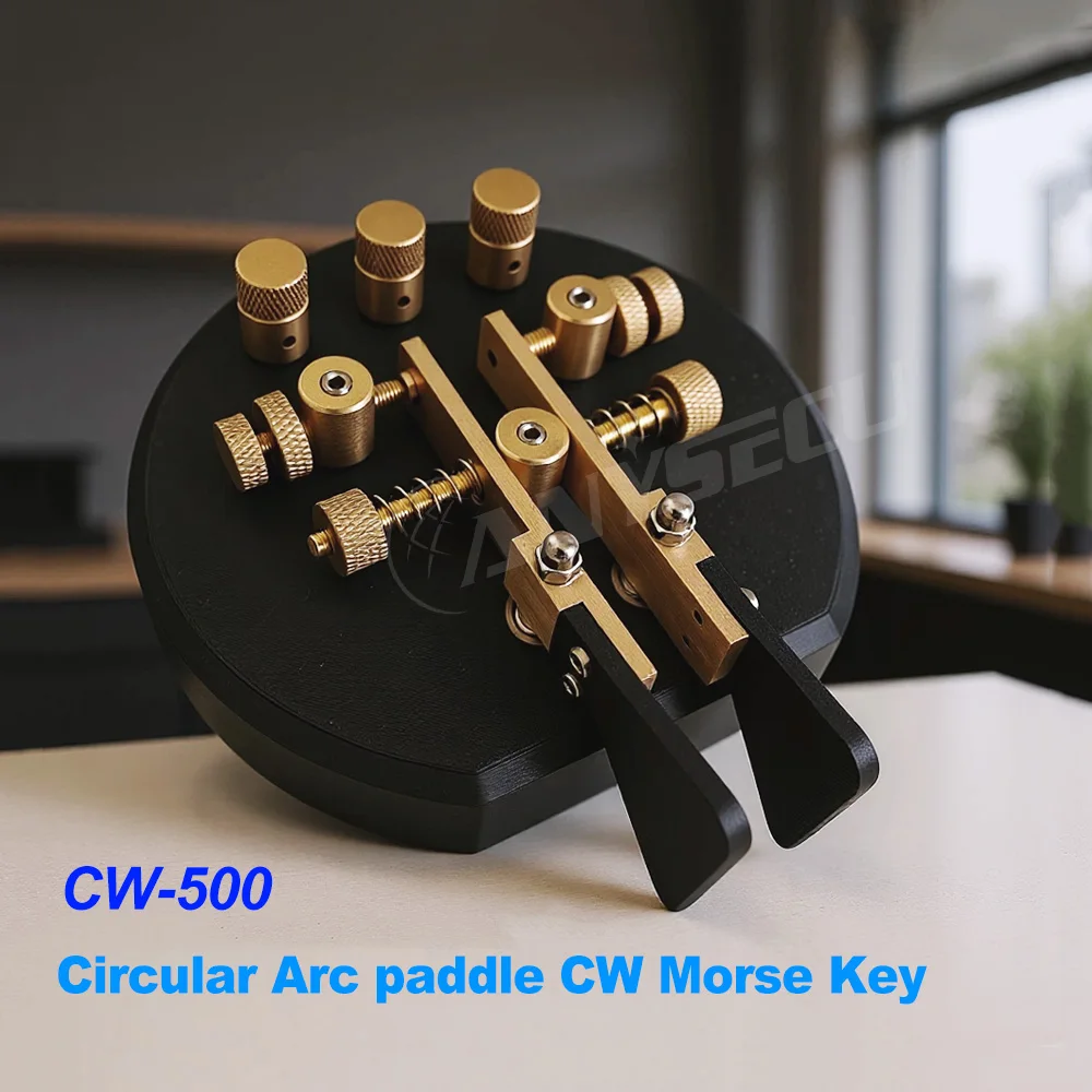 Anysecu CW-500 High Precision Double Paddle CW Key Morse Code Keyer Silver Contact Brass Structure for Ham Radio HF CW Operation
Anysecu CW-500 High Precision Double Paddle CW Key Morse Code Keyer Silver Contact Brass Structure for Ham Radio HF CW Operation