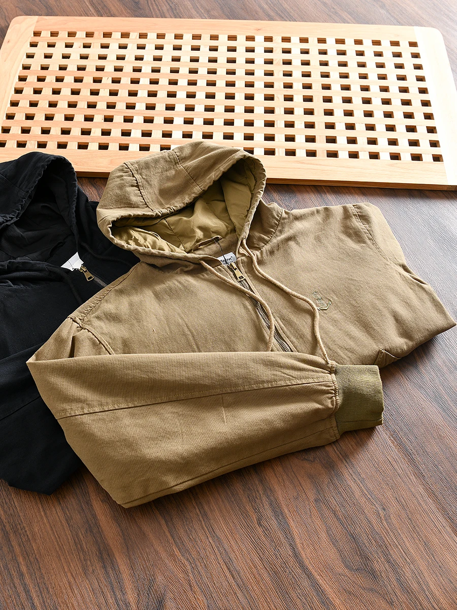 Cotton Washed Embroidered Hooded Jacket Loose Fit Men's Autumn Casual Outerwear Order Tailored Goods
Cotton Washed Embroidered Hooded Jacket Loose Fit Men's Autumn Casual Outerwear Order Tailored Goods