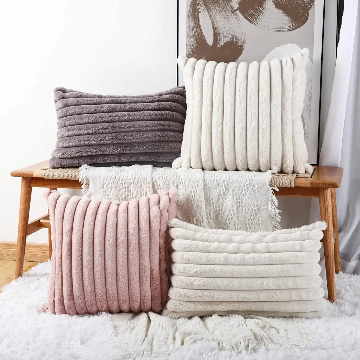 Soft Plush Velvet Cushion Cover 45X45cm Big Striped Corduroy Solid Home Decorative Throw Pillow Case Lumbar Pillow Covers
Soft Plush Velvet Cushion Cover 45X45cm Big Striped Corduroy Solid Home Decorative Throw Pillow Case Lumbar Pillow Covers