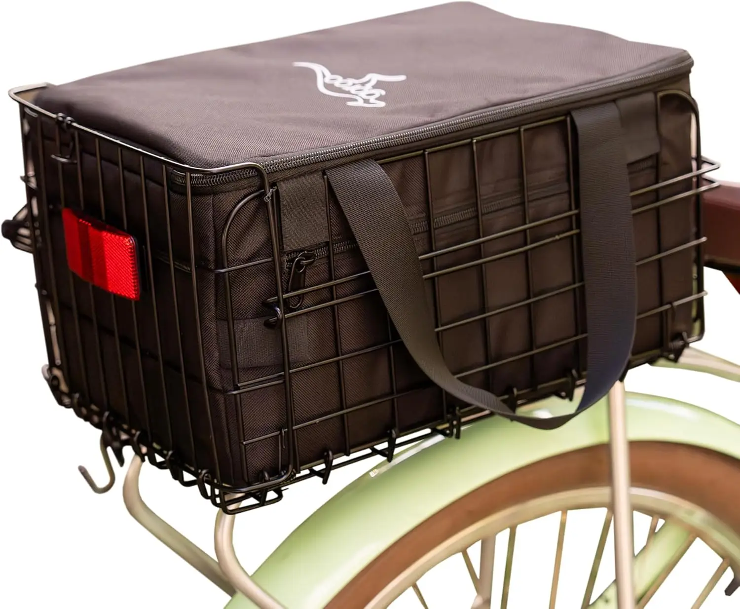 Bike Basket with Removable Insulated Cooler Bag, Foldable Weatherproof Steel Wire Rack, 56lbs Capacity for Groceries
Bike Basket with Removable Insulated Cooler Bag, Foldable Weatherproof Steel Wire Rack, 56lbs Capacity for Groceries